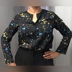 Teenplo top black multi. Size Large.